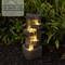 Gardenised Water Fountain with LED Light for Indoor and Outdoor Accent with Soothing Waterfall Sound Ideal for Home Office Patio Backyard Deck Porch Balcony and Tabletop Display, Modern Steps Flow